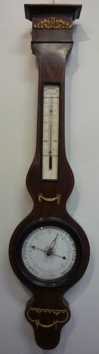 Barometer In Varnished Wood From The Louis-philippe Period In Working Order