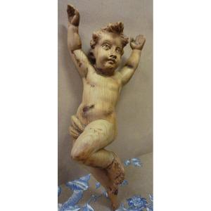 Wingless Cherub In 19th Century Fir