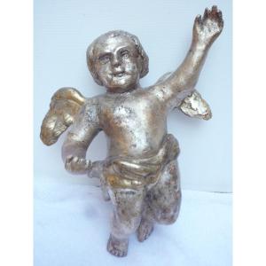 Silver Carved Wooden Angel