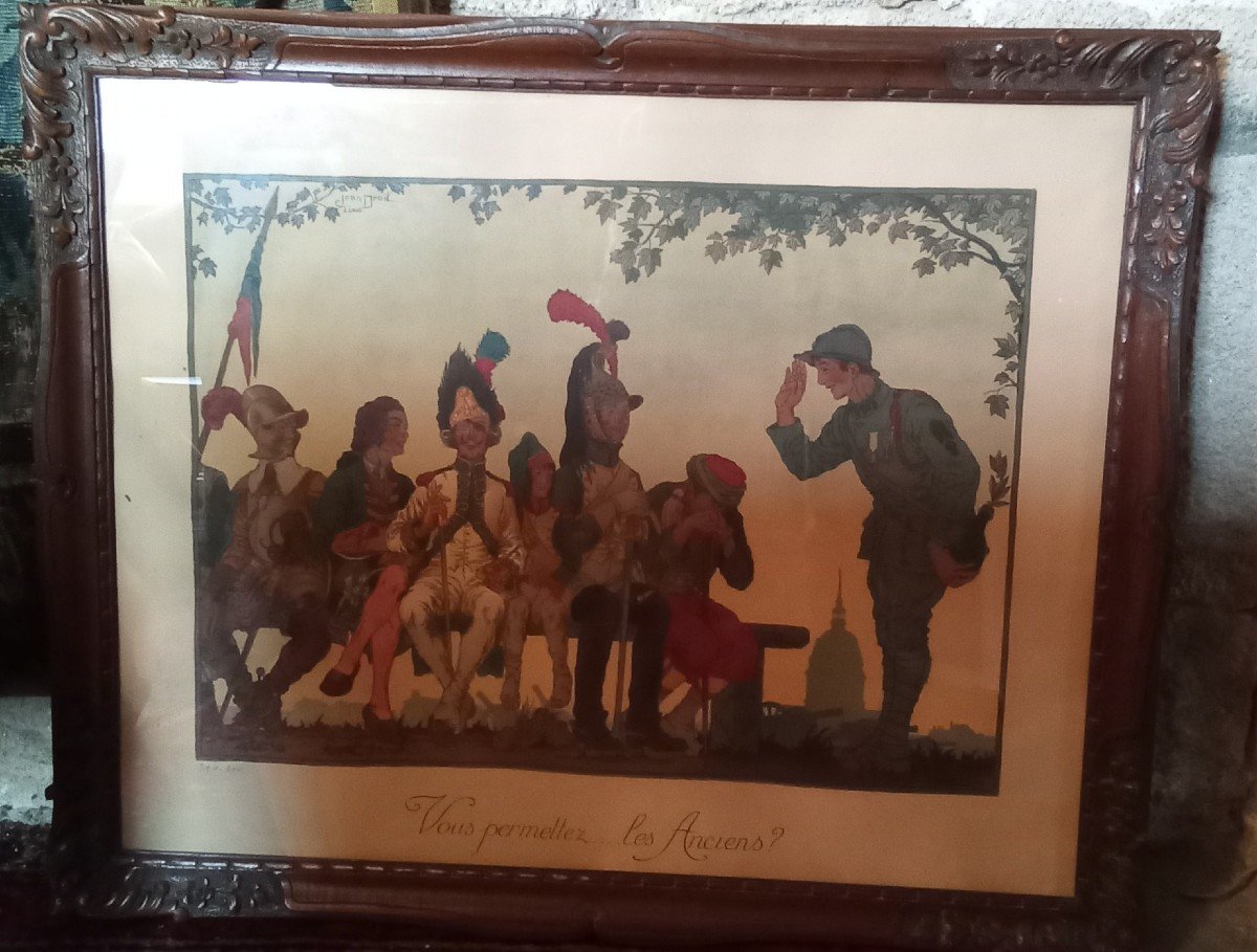 Artist's Proof, Jean Droit ''you Allow The Elders'' Lithograph Signed And Numbered