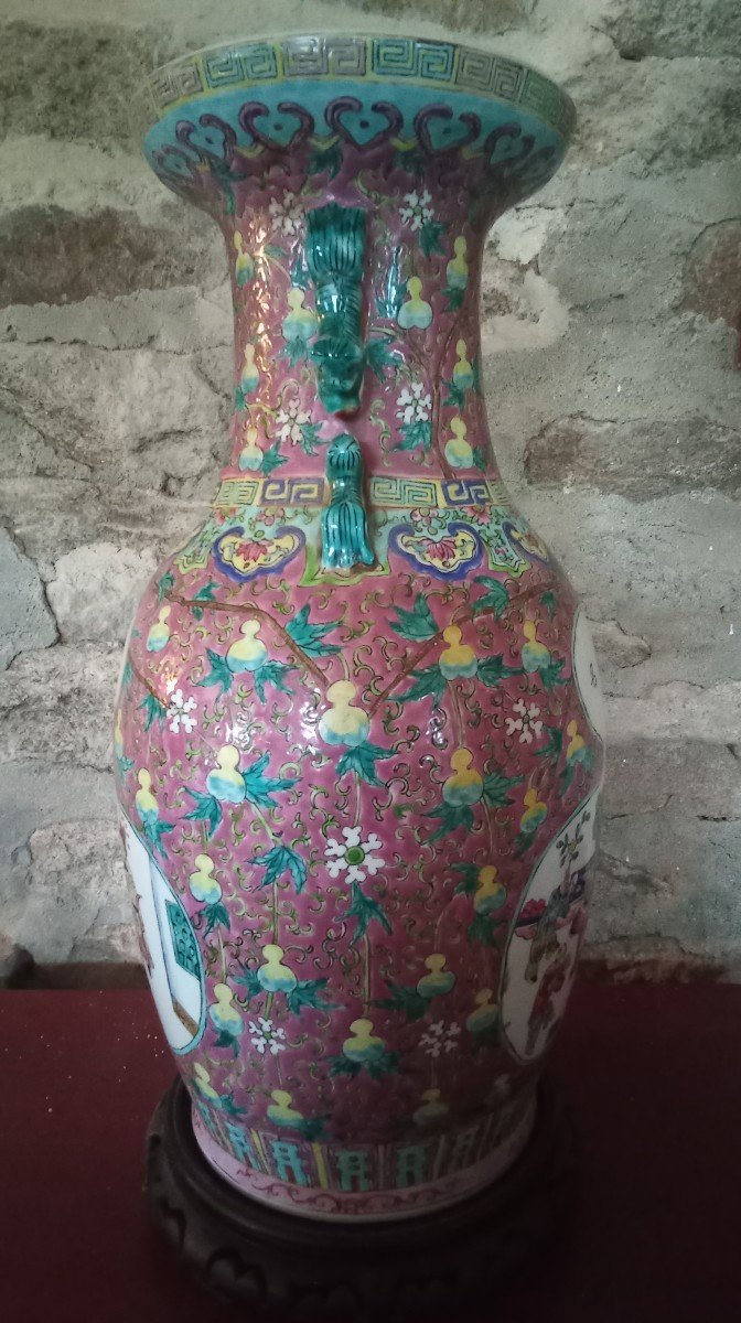 Large Chinese Porcelain Vase, Canton, Late 19th Century.-photo-4