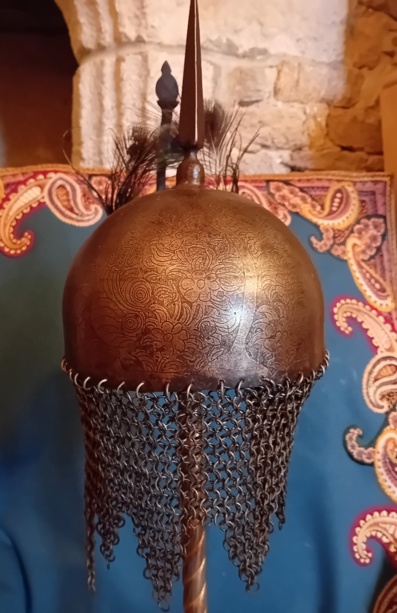 Oriental Helmet "kulah Khud" Ottoman / Iran 19th Century. -photo-2