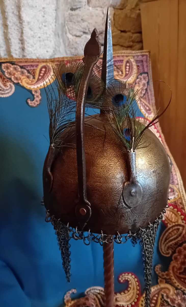 Oriental Helmet "kulah Khud" Ottoman / Iran 19th Century. -photo-3