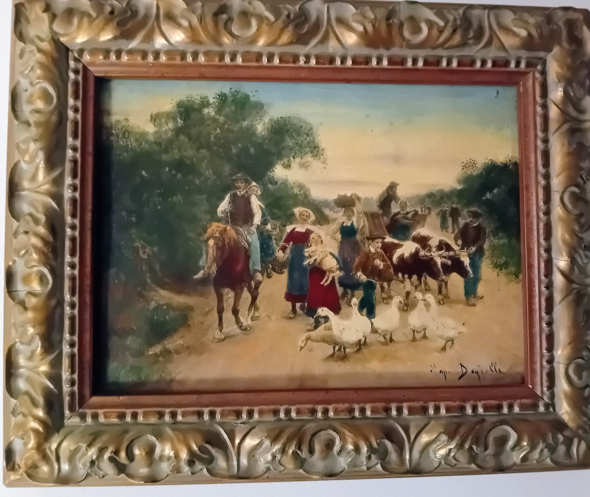 Retour du marché"  d'après  Théophile Deyrolle -photo-2