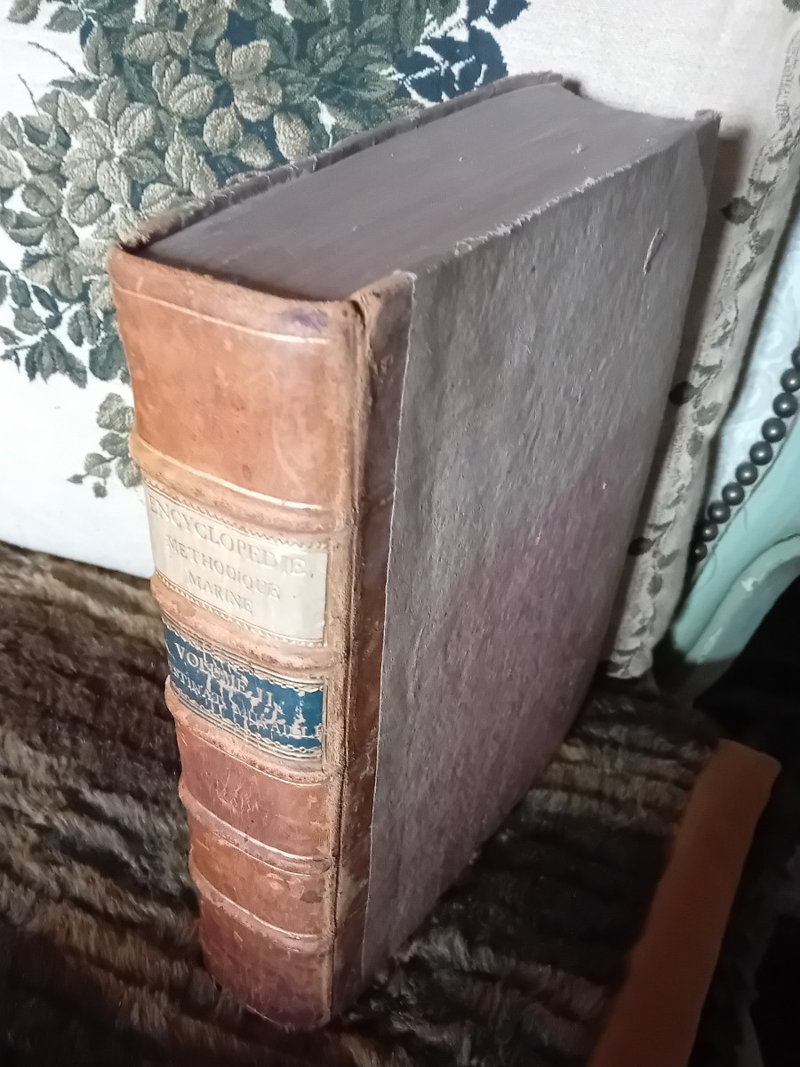 Encyclopedie methodique MARINE tome II chez Panckoucke Paris  1786