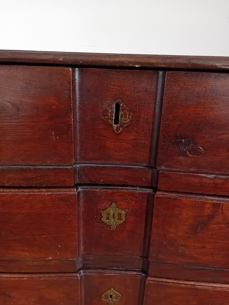 Commode de port Malouine louis XIV  , façade Acajou massif-photo-4