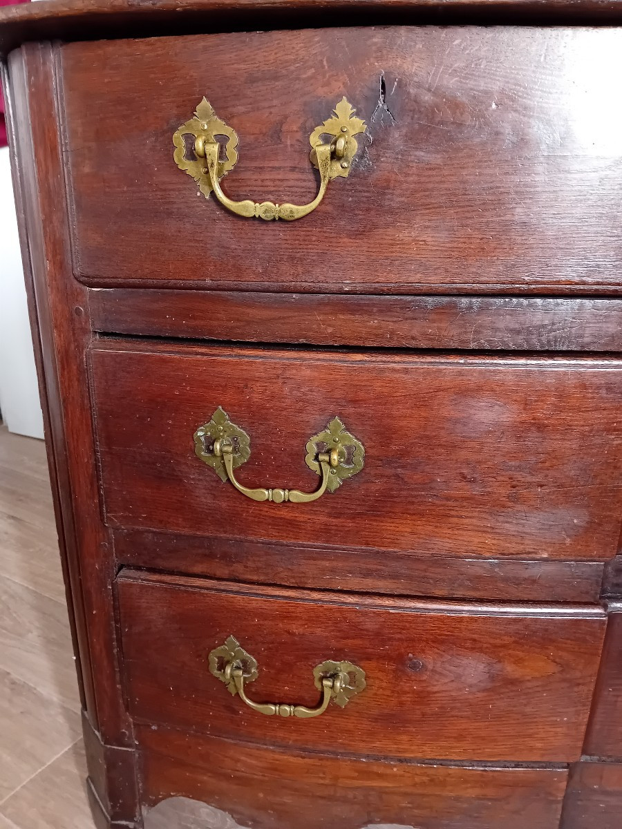 Commode de port Malouine louis XIV  , façade Acajou massif-photo-3