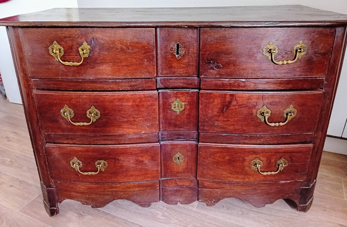 Commode de port Malouine louis XIV  , façade Acajou massif-photo-7