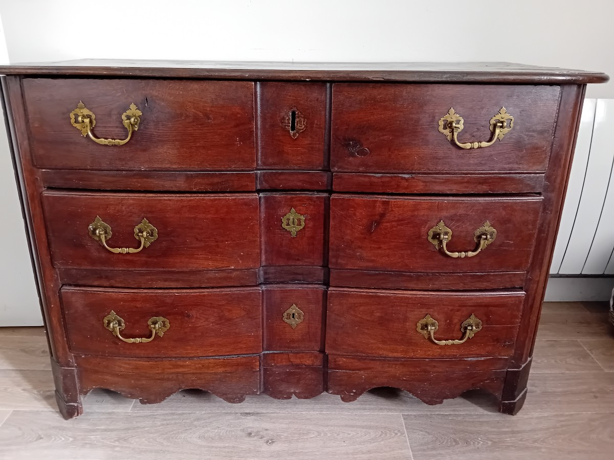 Commode de port Malouine louis XIV  , façade Acajou massif