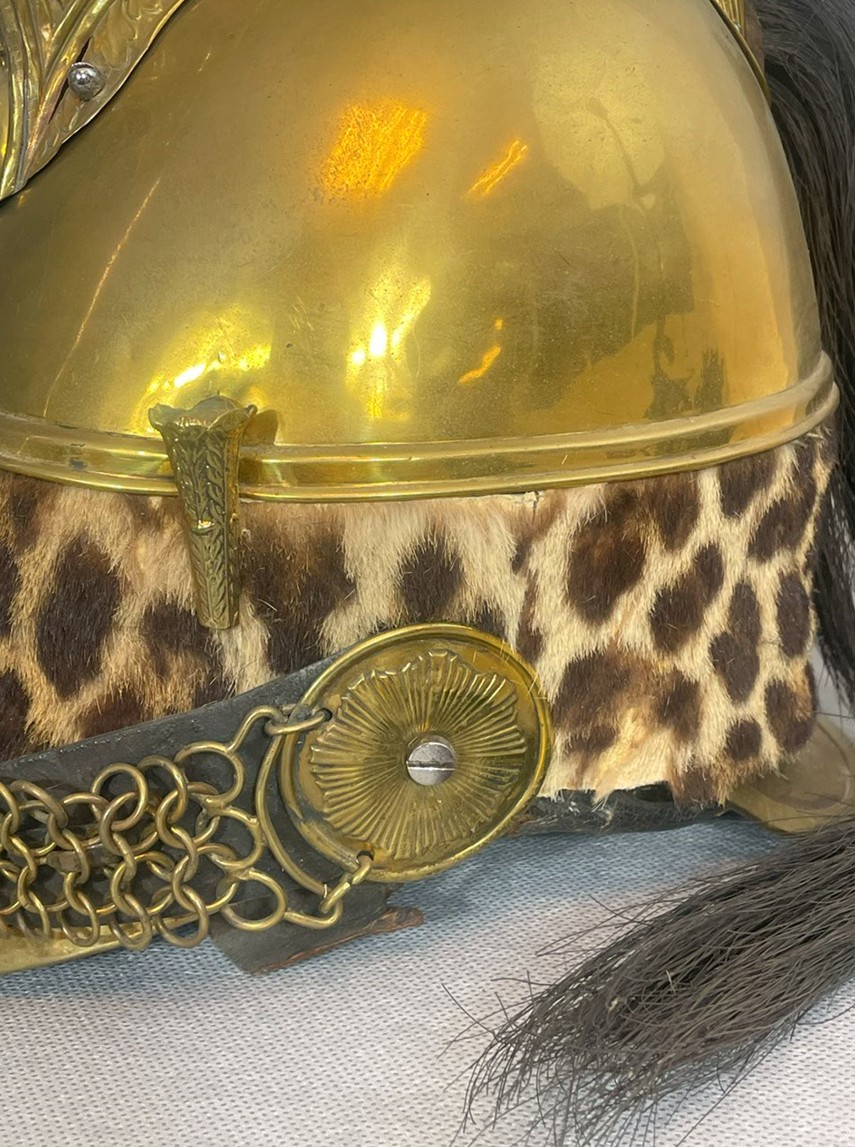 Superb Troop Helmet Of The 10th Dragoon Regiment — Model 1845-photo-2