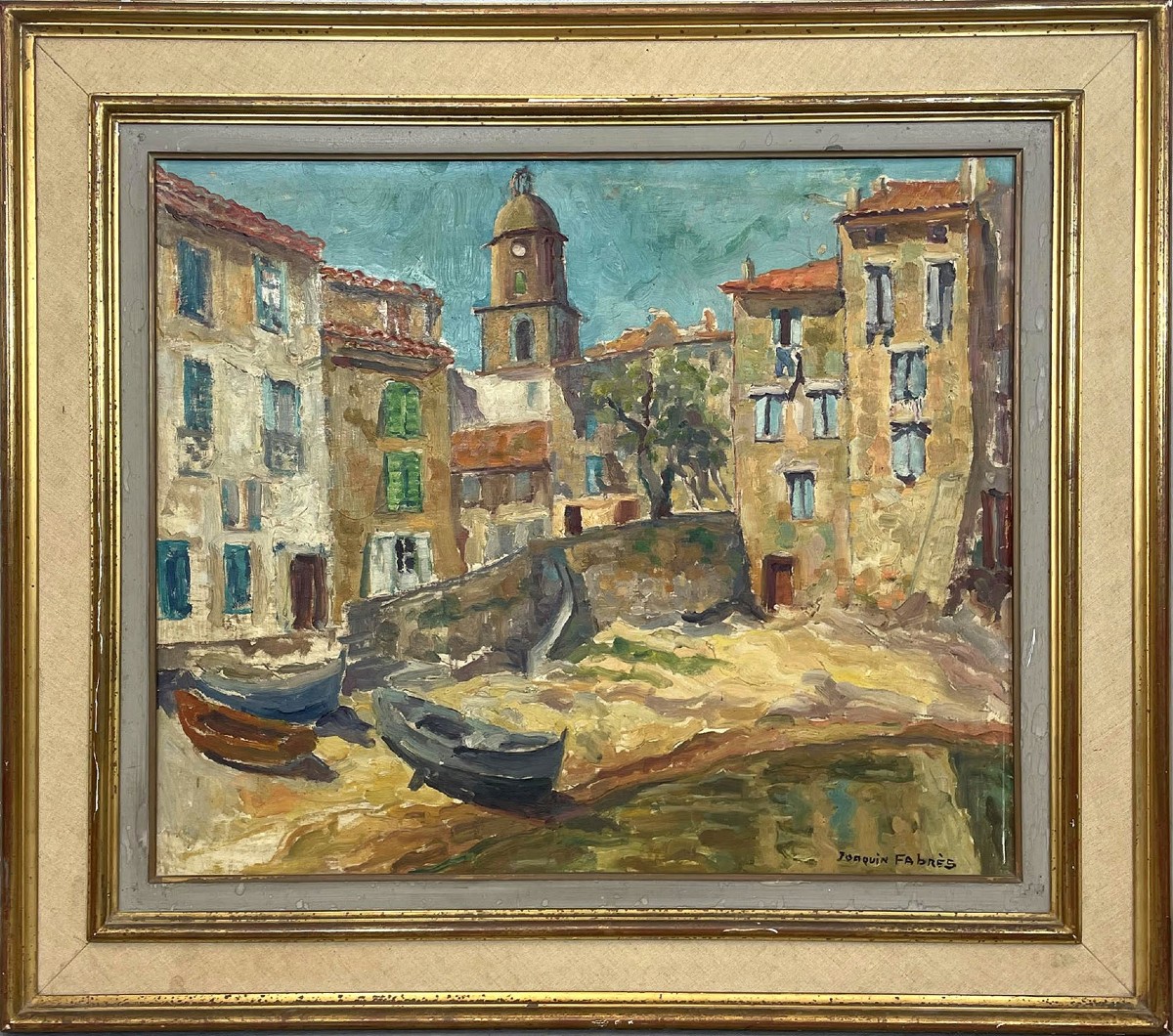   Joaquim Fabres "view Of The Ponche" St Tropez
