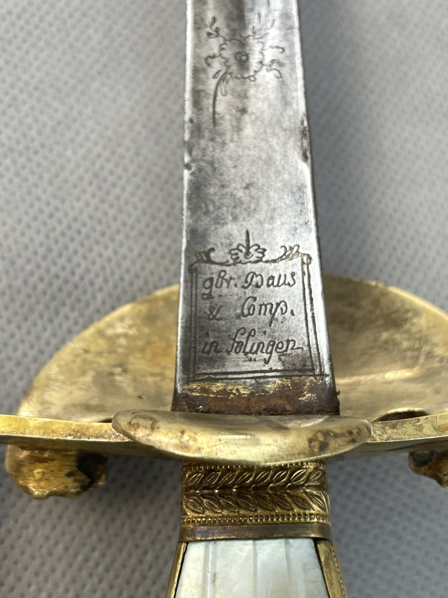 EPEE d'OFFICIER 1 ER EMPIRE  avec la   TÊTE de L'EMPEREUR-photo-3