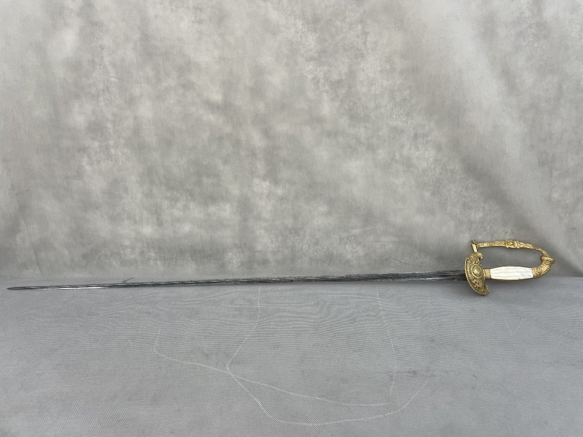 EPEE d'OFFICIER 1 ER EMPIRE  avec la   TÊTE de L'EMPEREUR-photo-4