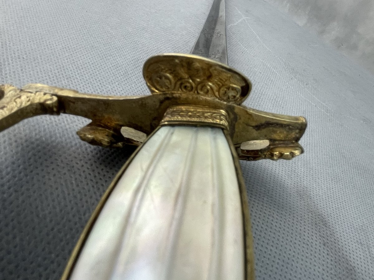 EPEE d'OFFICIER 1 ER EMPIRE  avec la   TÊTE de L'EMPEREUR-photo-1