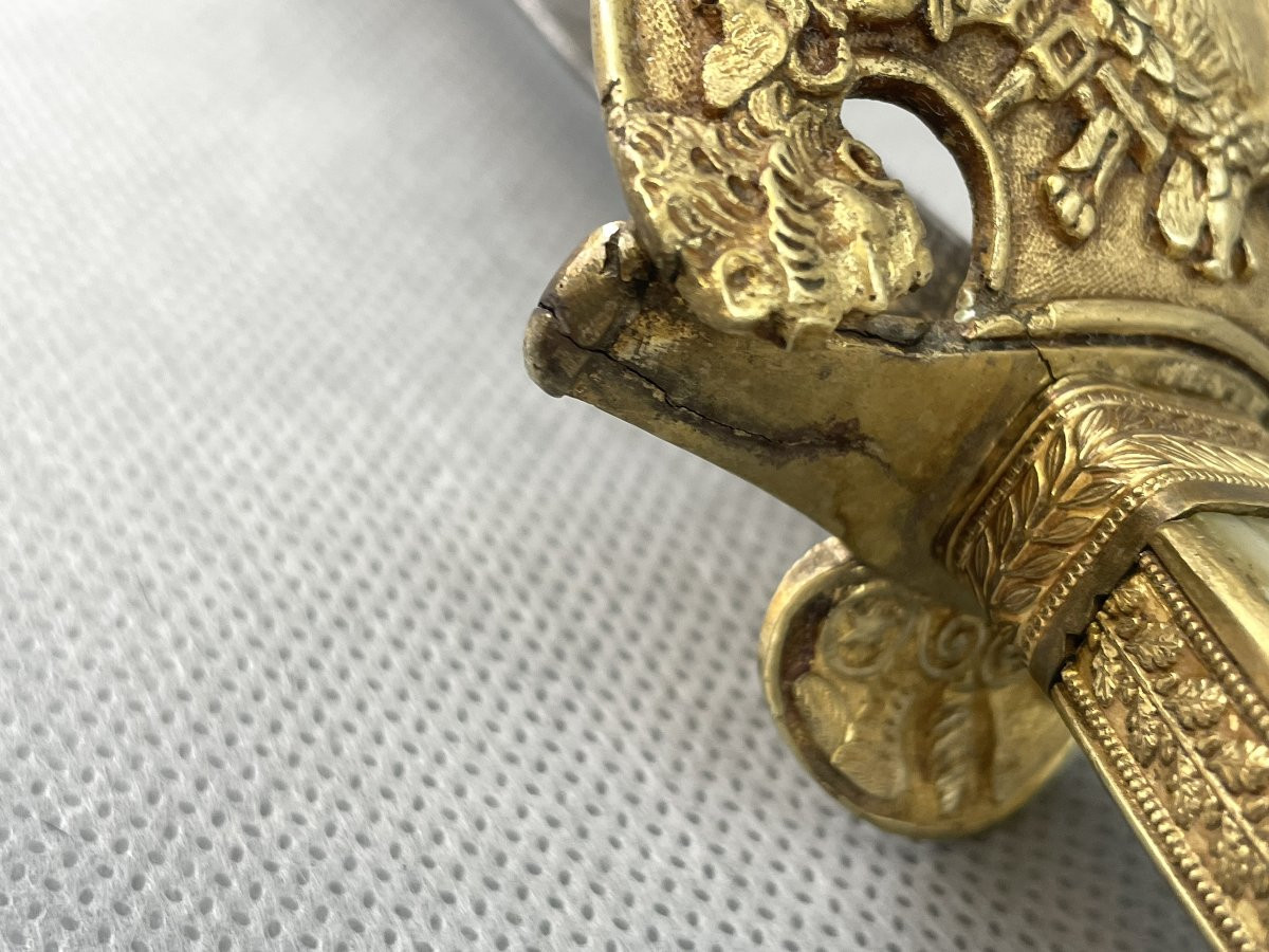 EPEE d'OFFICIER 1 ER EMPIRE  avec la   TÊTE de L'EMPEREUR-photo-4