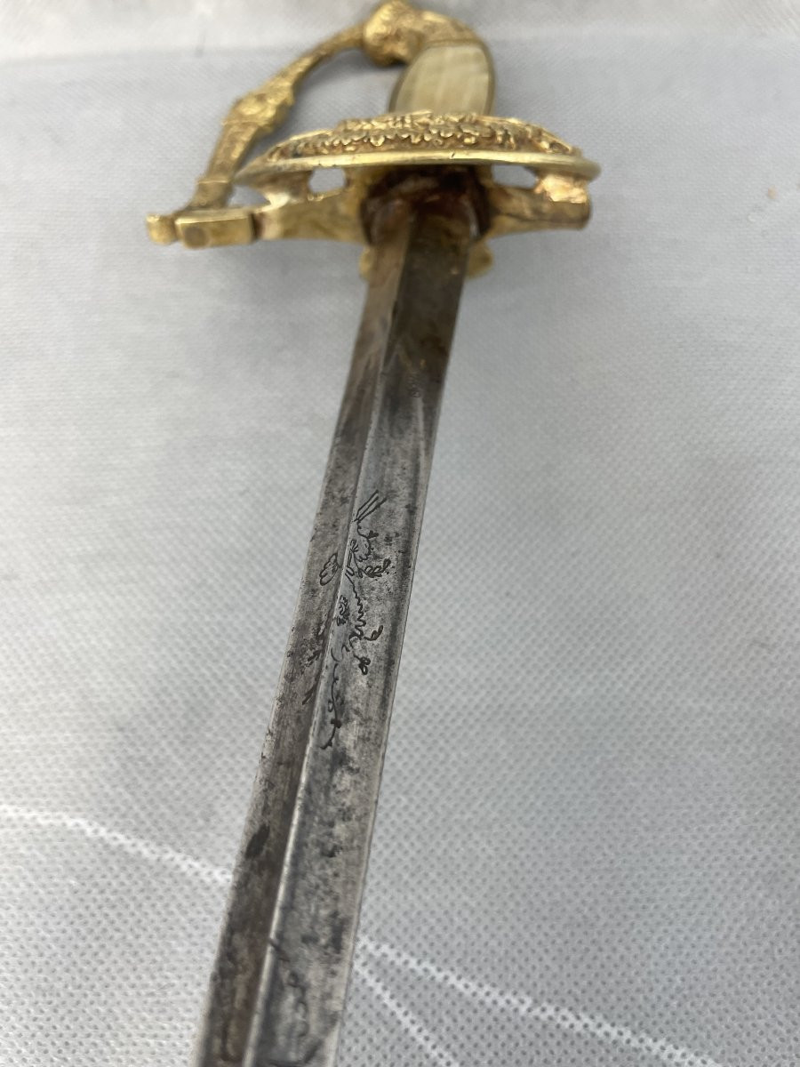 EPEE d'OFFICIER 1 ER EMPIRE  avec la   TÊTE de L'EMPEREUR-photo-6