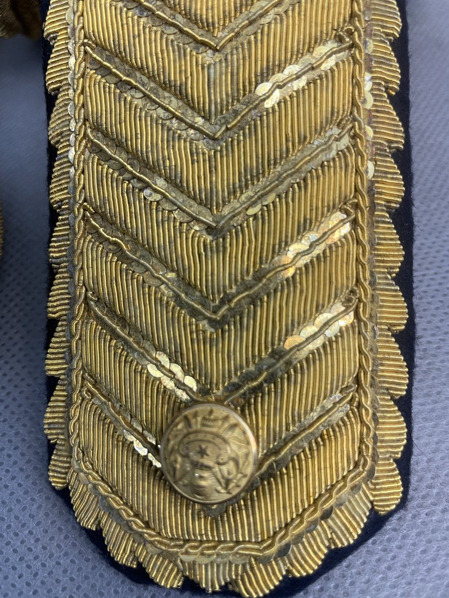 PAIRE D'EPAULETTES GENERAL de BRIGADE 3 éme République.-photo-3