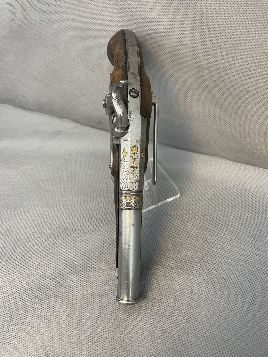 PISTOLET de VOYAGE ou D'OFFICIER ESPAGNOL transformé à percussions -photo-2