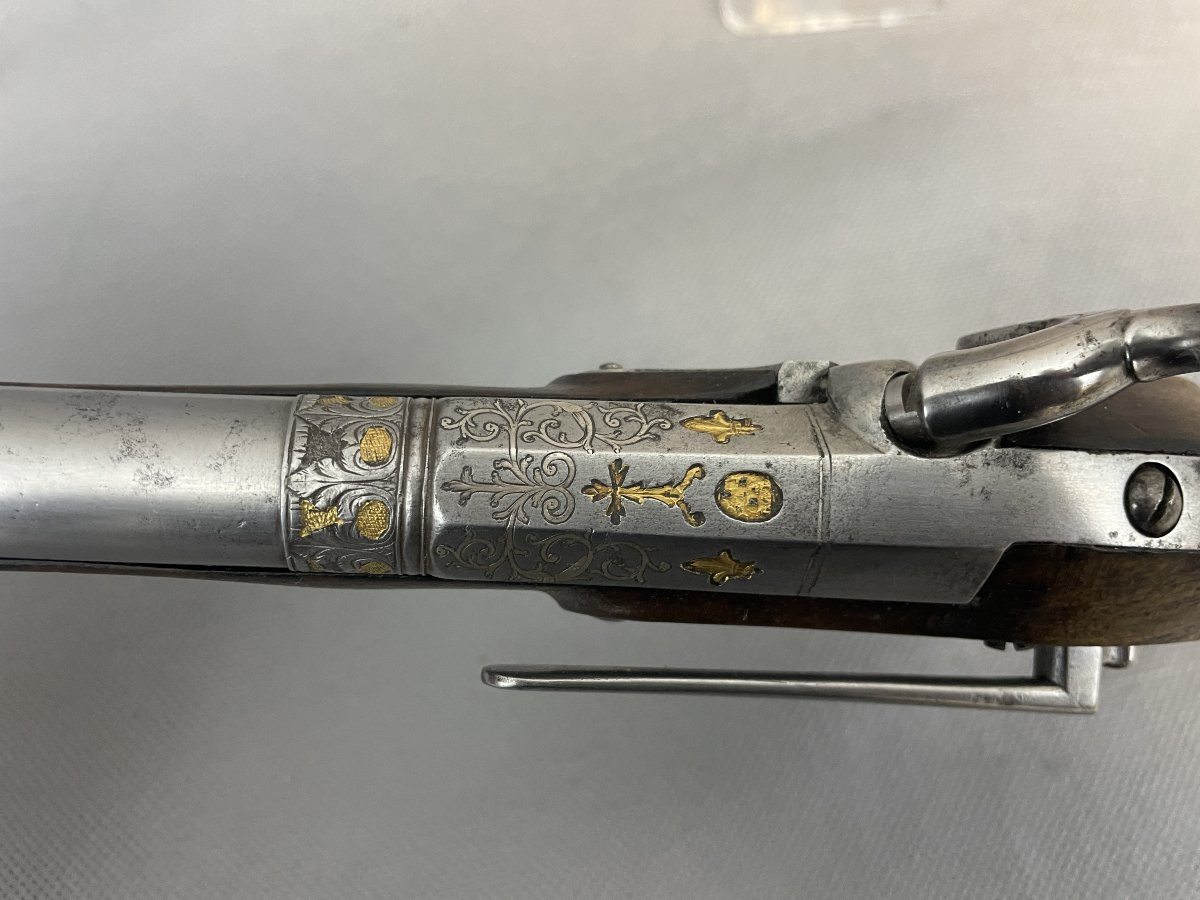 PISTOLET de VOYAGE ou D'OFFICIER ESPAGNOL transformé à percussions -photo-2