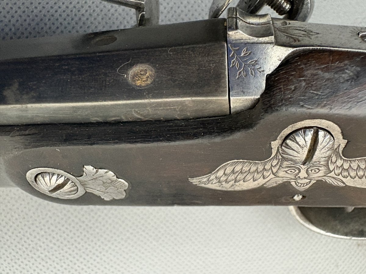 Pair Of Consulate/empire Officer's Pistols, Arquebusier Delomosne-photo-3