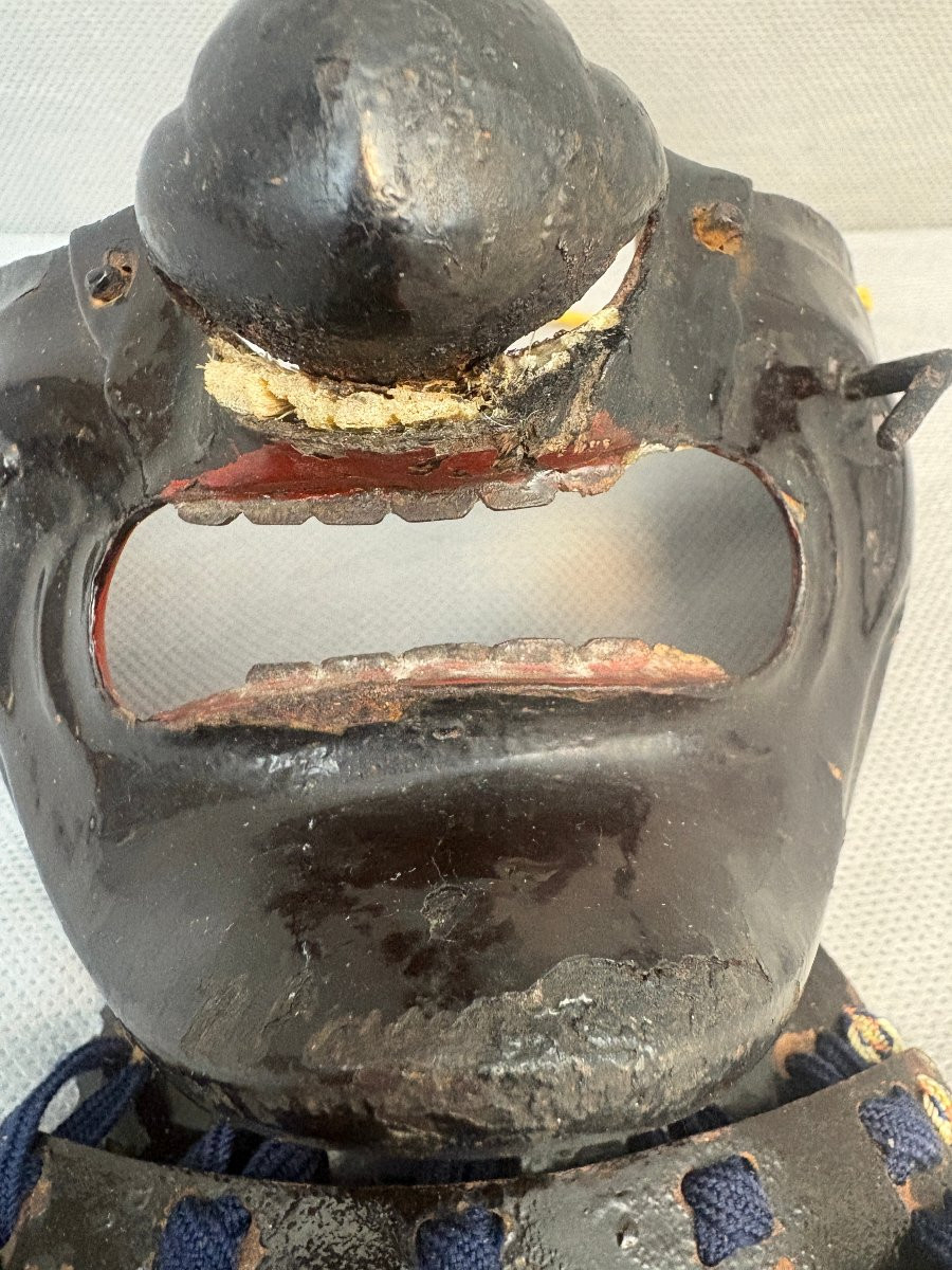 MENPO  période MI- EDO  MASQUE de SAMOURAÎ -photo-1