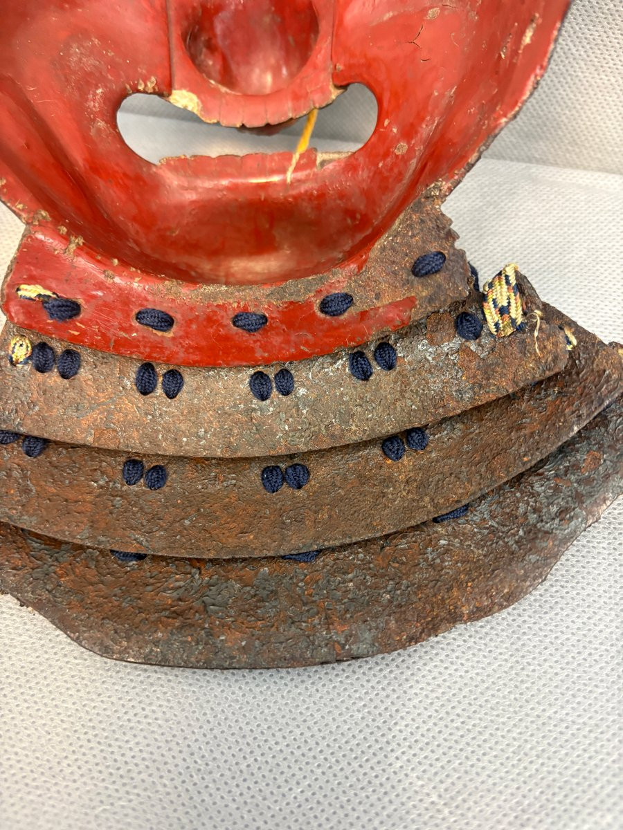 MENPO  période MI- EDO  MASQUE de SAMOURAÎ -photo-2