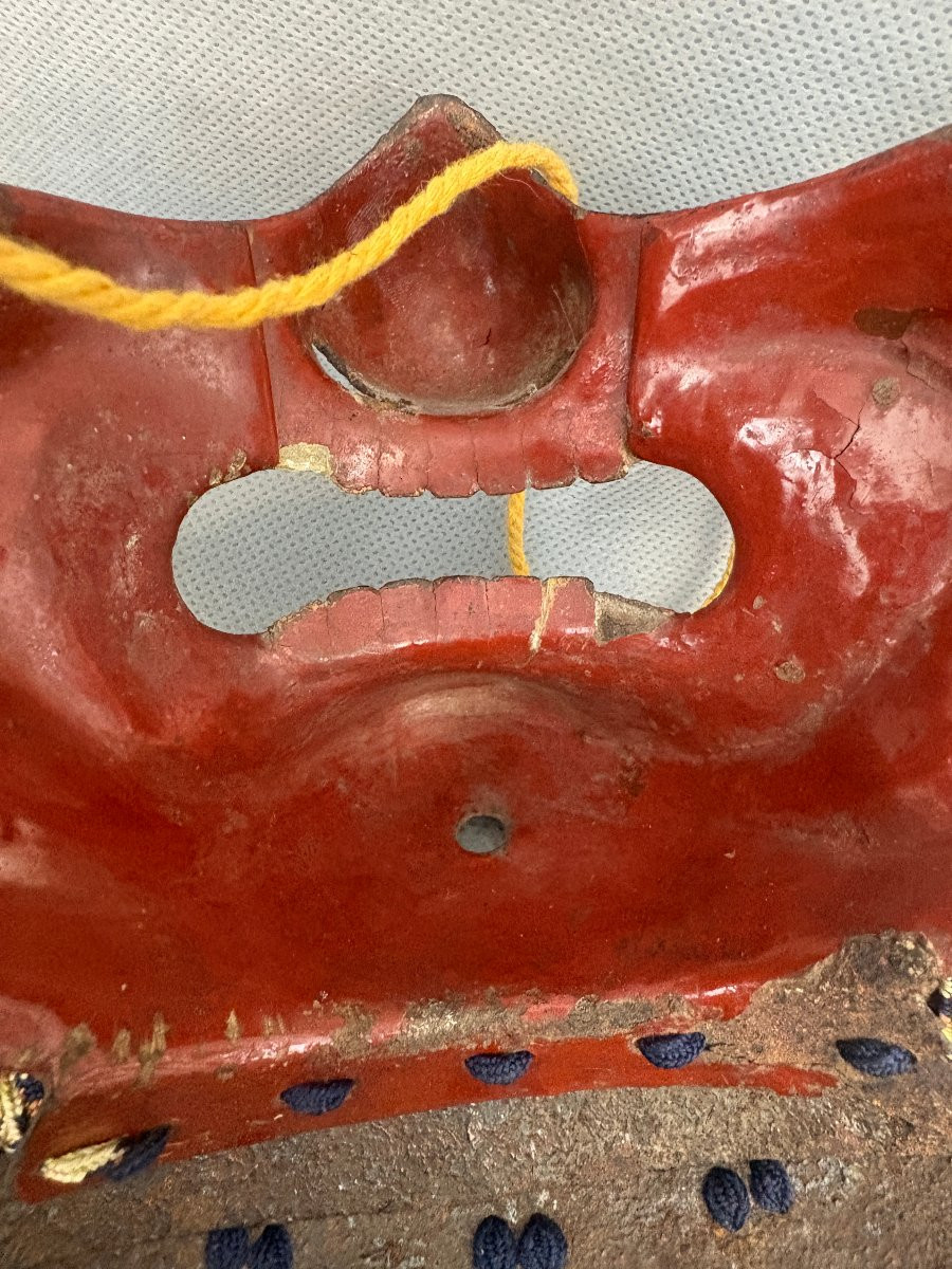 MENPO  période MI- EDO  MASQUE de SAMOURAÎ -photo-3