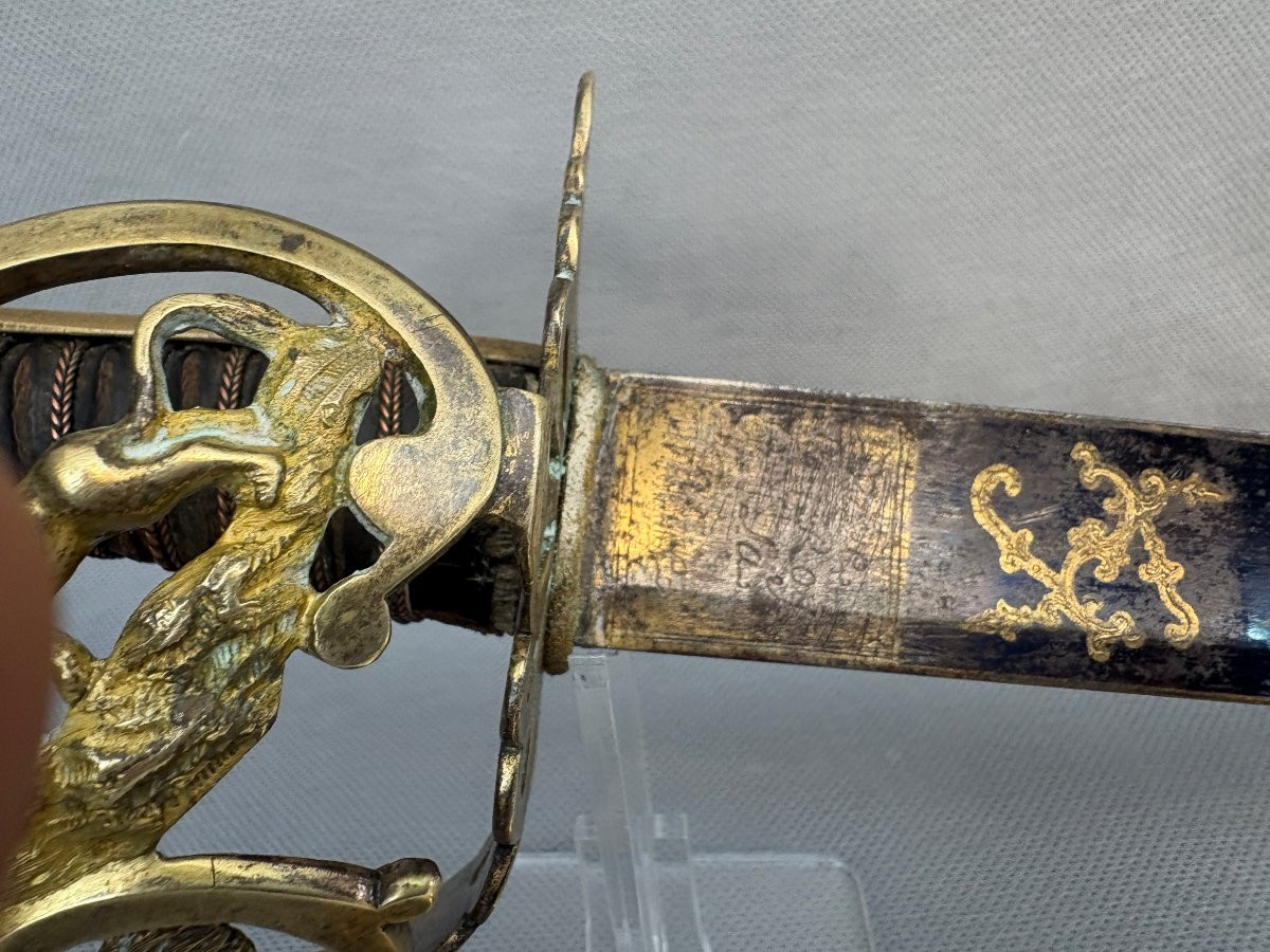 Officer's Sabre Known As The Montmorency Sabre With The < Climbing Lion >-photo-3