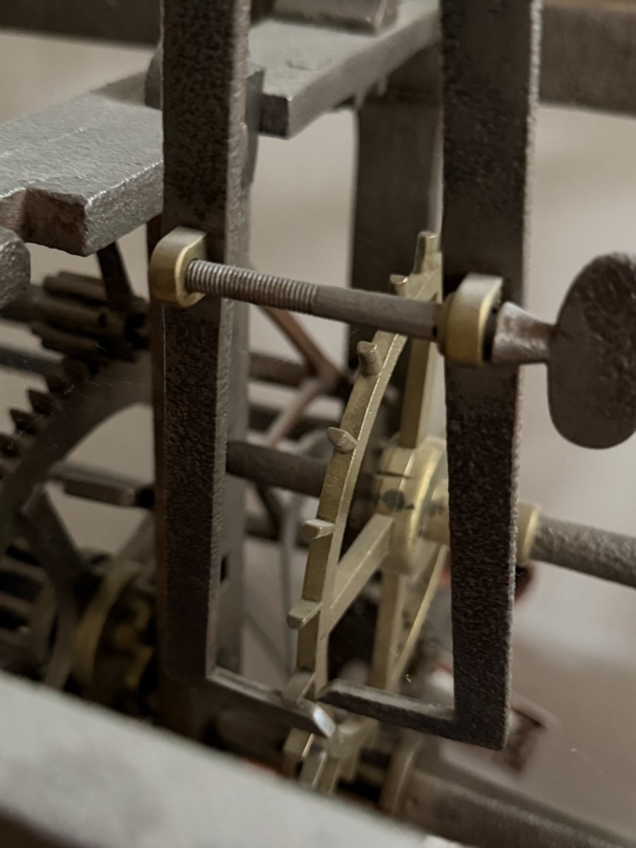 RARE HORLOGE CAGE DE CLOCHER OU D'EDIFICE 17E SIECLE -photo-4