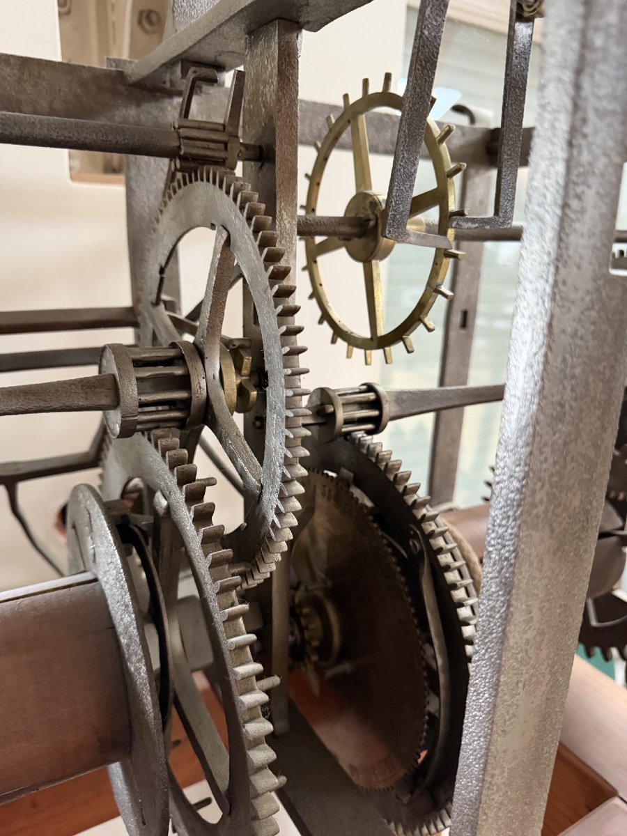 RARE HORLOGE CAGE DE CLOCHER OU D'EDIFICE 17E SIECLE -photo-1