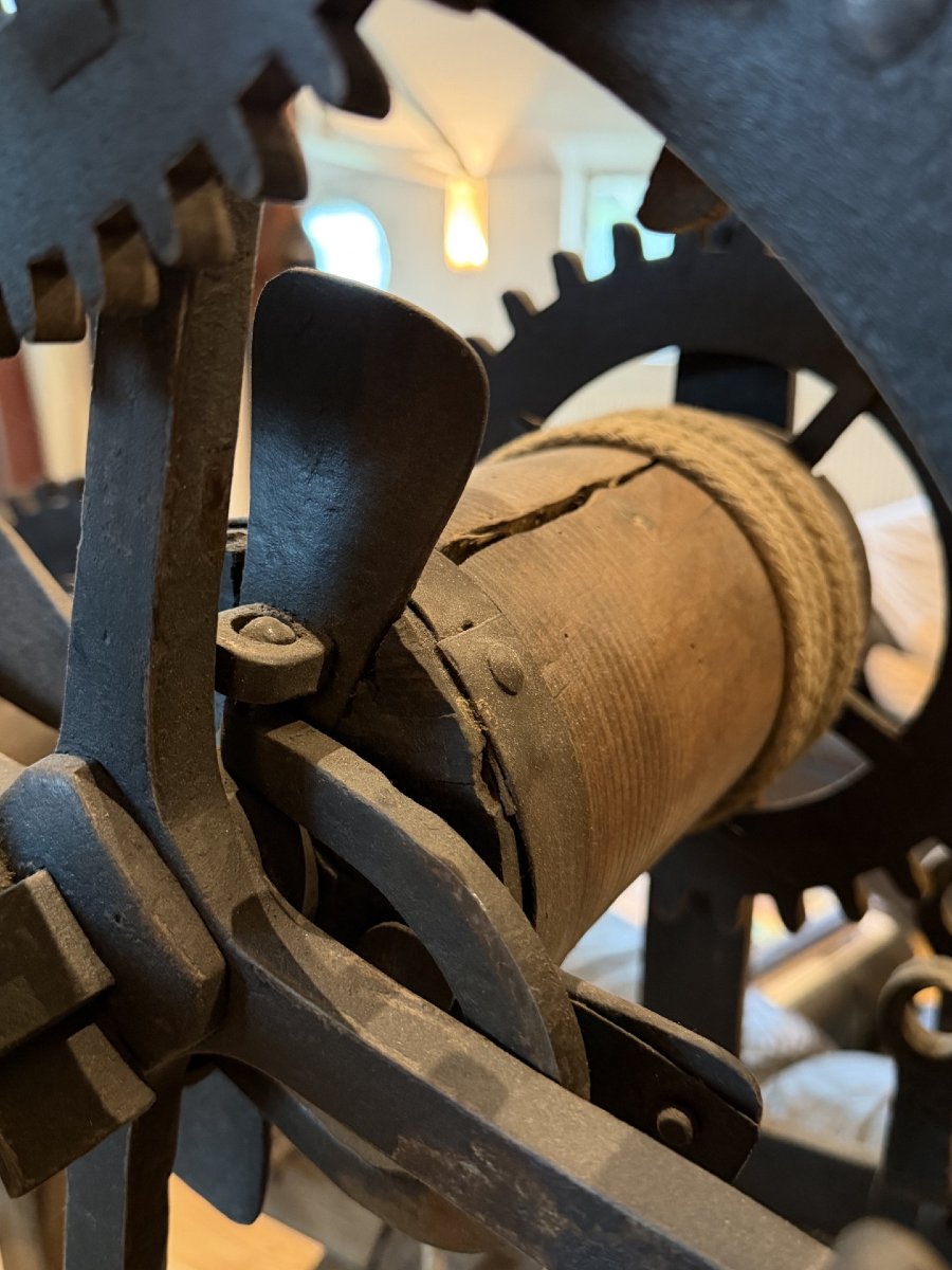 RARE HORLOGE CAGE DE CLOCHER OU D'EDIFICE 17E SIECLE -photo-5