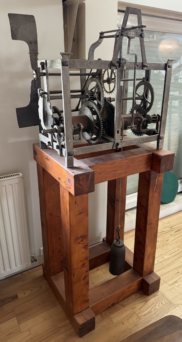 RARE HORLOGE CAGE DE CLOCHER OU D'EDIFICE 17E SIECLE 