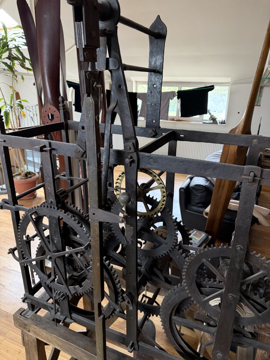 HORLOGE CAGE D'EDIFICE OU DE CLOCHER 18E SIECLE-photo-3