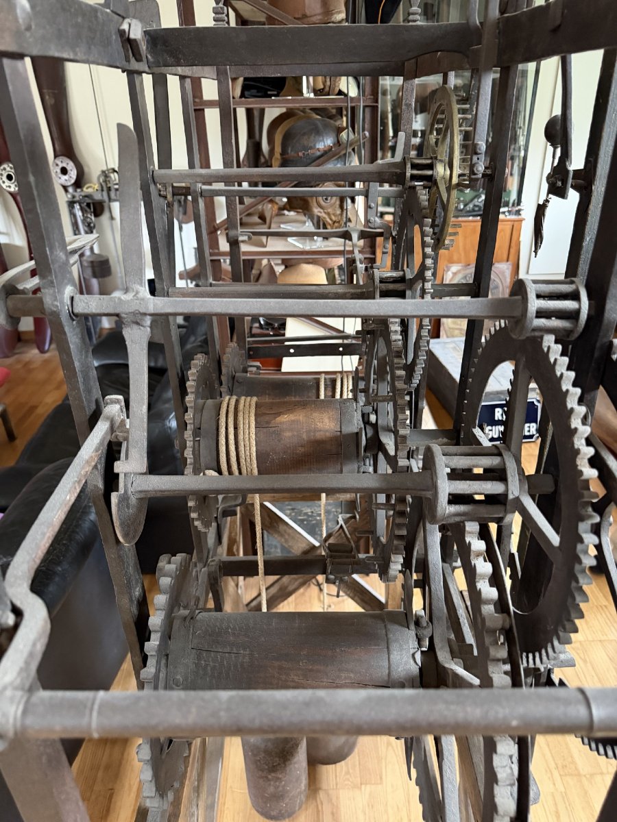 HORLOGE CAGE D'EDIFICE OU DE CLOCHER 18E SIECLE-photo-4