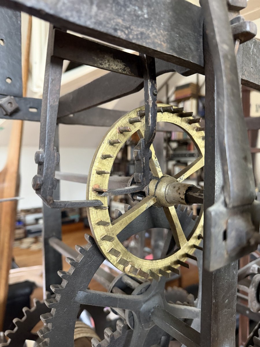 HORLOGE CAGE D'EDIFICE OU DE CLOCHER 18E SIECLE-photo-5