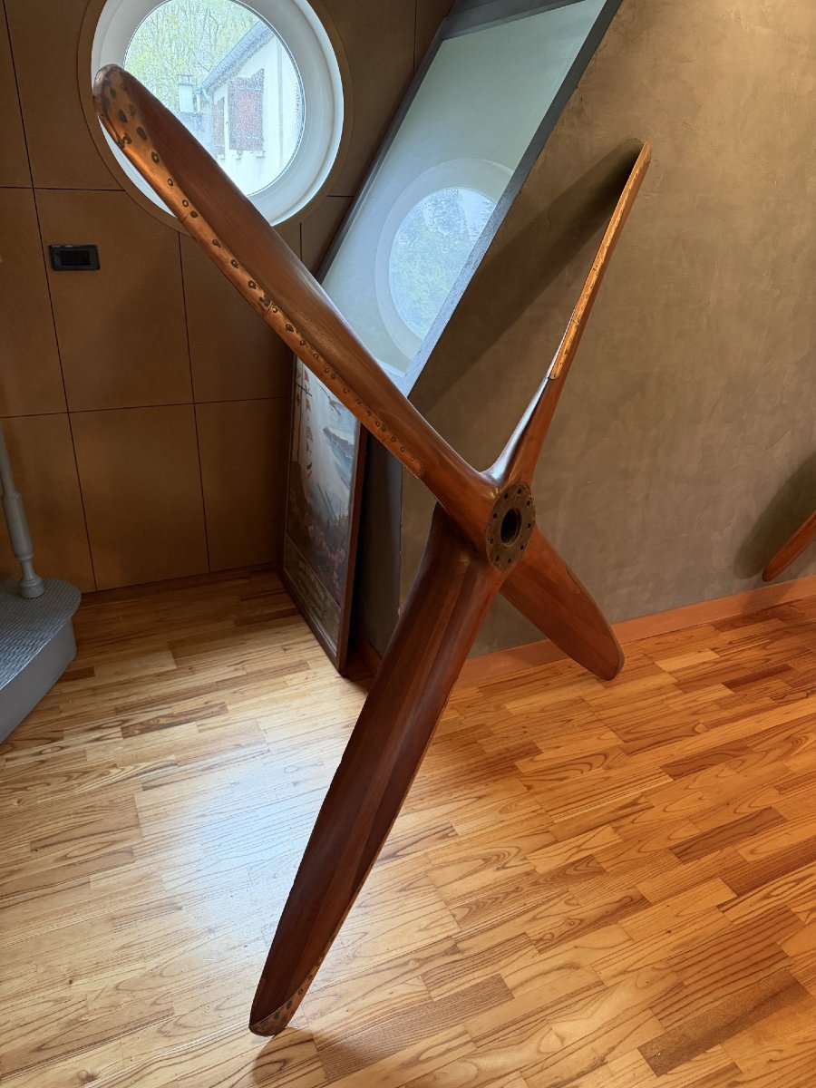 Four-bladed Propeller, Wood, Early 20th Century-photo-4