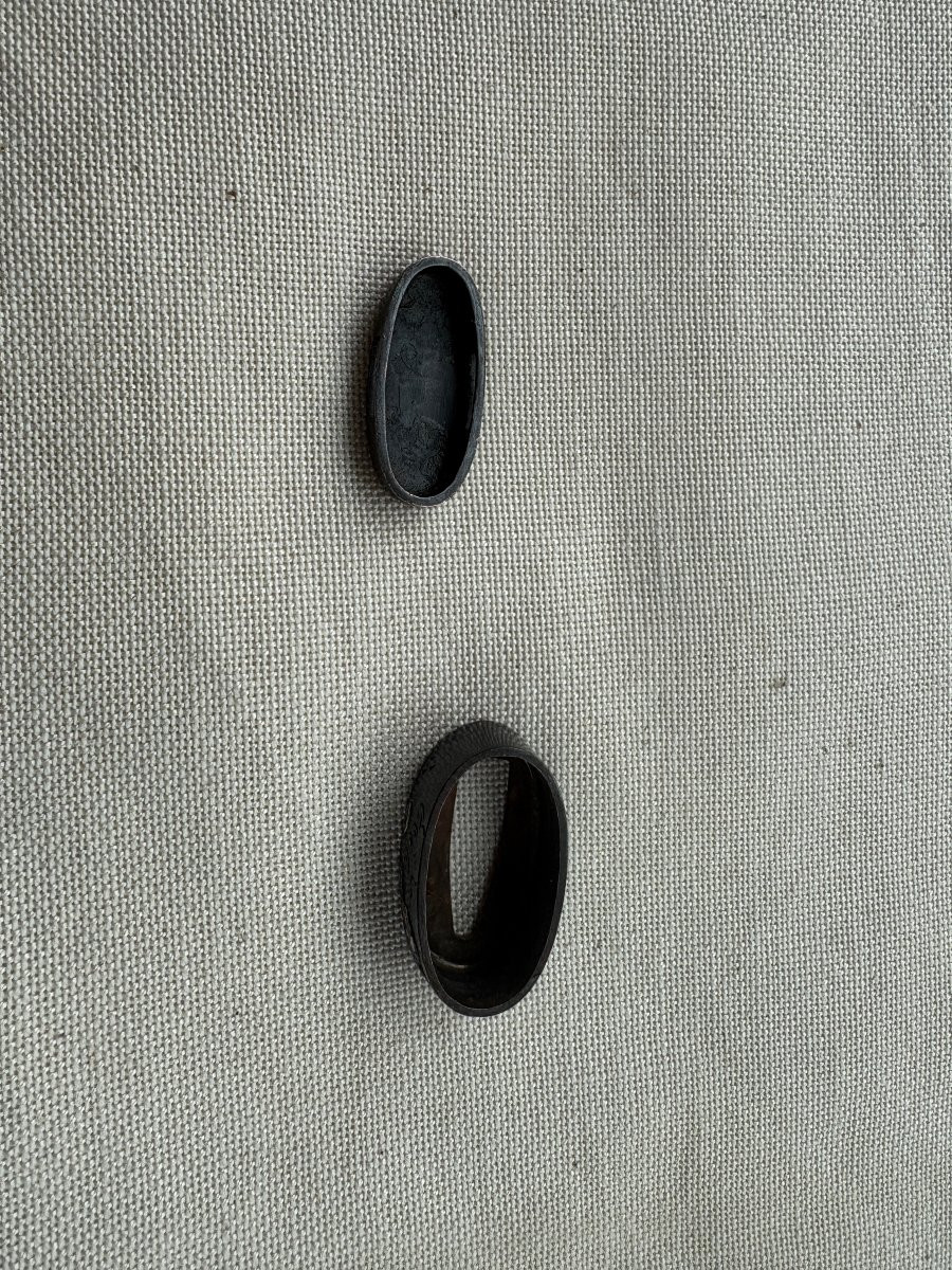 Fuchi And Kachira Japanese Sabre Katana ,wakisashi Or Tanto Edo Period-photo-4