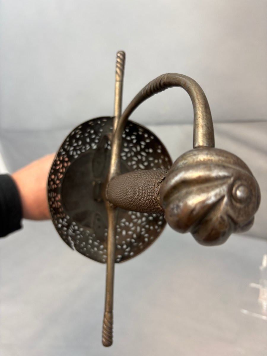 FORTE EPEE ou dite RAPIERE à la TAZA vers 1650 -photo-4