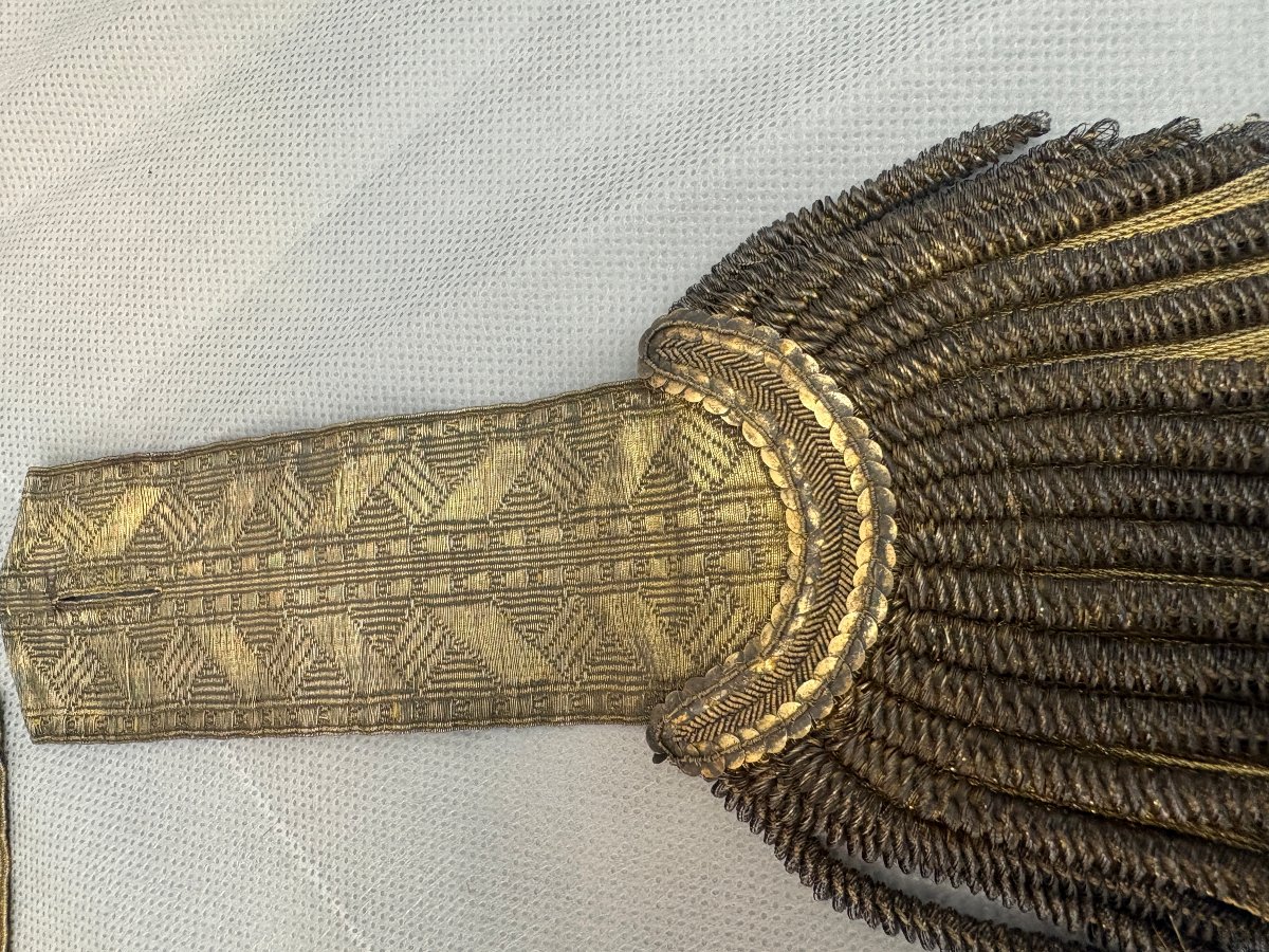 Paire d'EPAULETTES DE MARECHAL DE CAMP  fin XVIII é siècle -photo-2