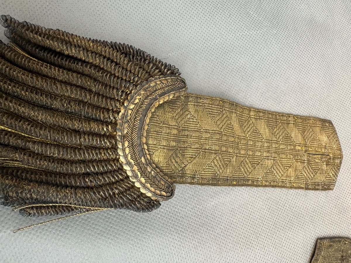 Paire d'EPAULETTES DE MARECHAL DE CAMP  fin XVIII é siècle -photo-3