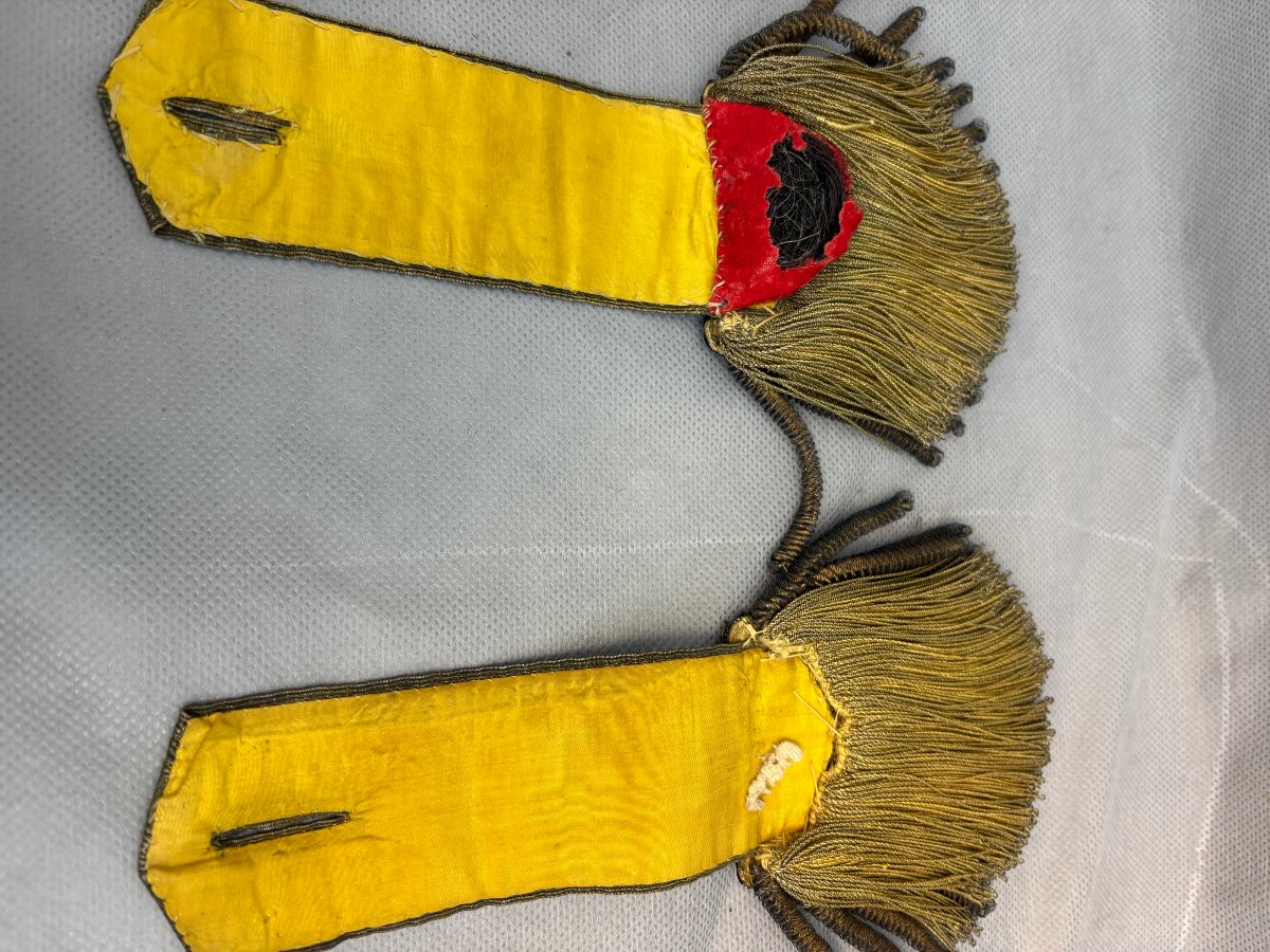 Paire d'EPAULETTES DE MARECHAL DE CAMP  fin XVIII é siècle -photo-1