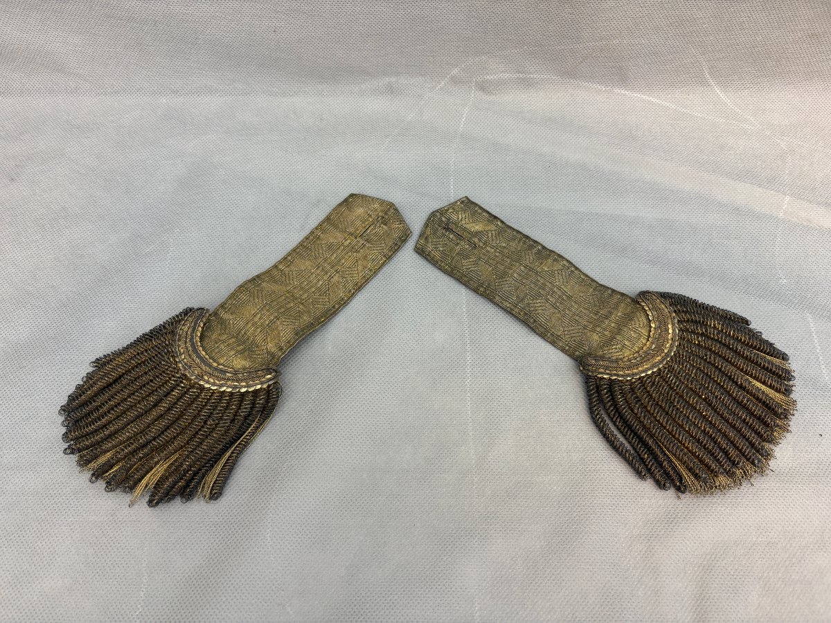 Paire d'EPAULETTES DE MARECHAL DE CAMP  fin XVIII é siècle 