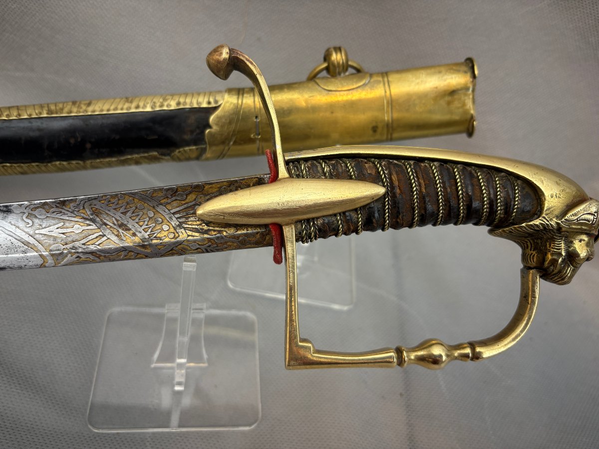 SABRE d'OFFICIER de CAVALERIE LEGERE HUSSARD fin XVIII SIECLE -photo-2
