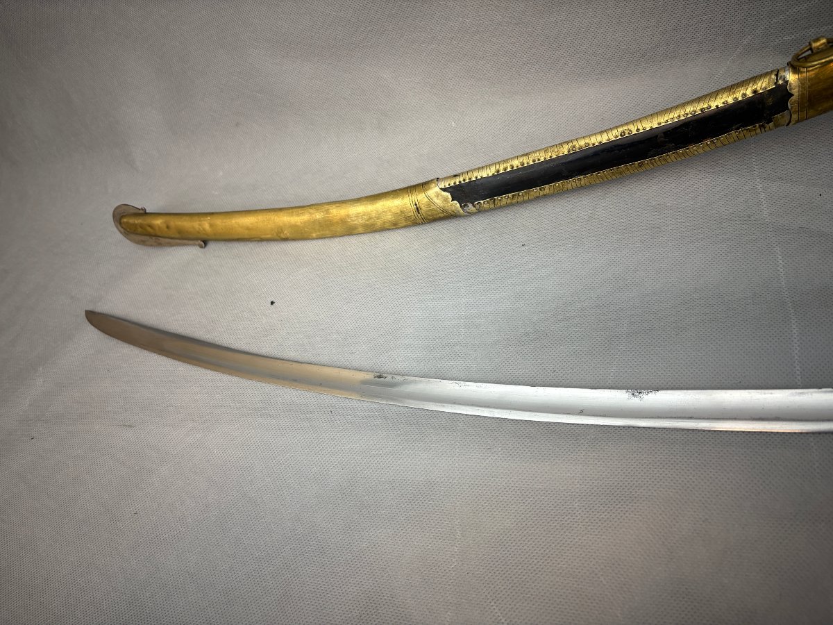 SABRE d'OFFICIER de CAVALERIE LEGERE HUSSARD fin XVIII SIECLE -photo-4