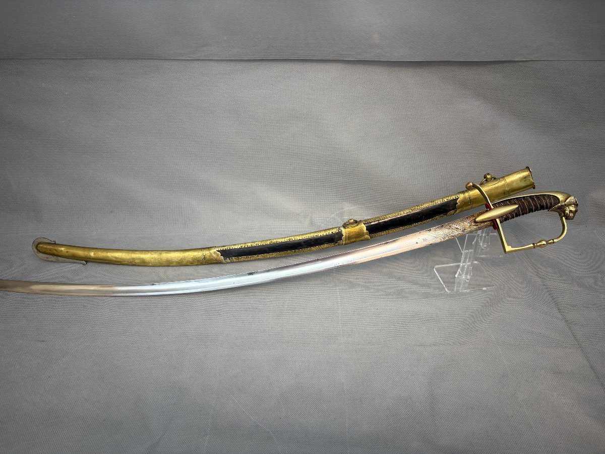 SABRE d'OFFICIER de CAVALERIE LEGERE HUSSARD fin XVIII SIECLE 