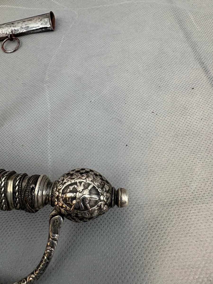 EPEE d'OFFICIER en ARGENT XVIII ème -photo-4