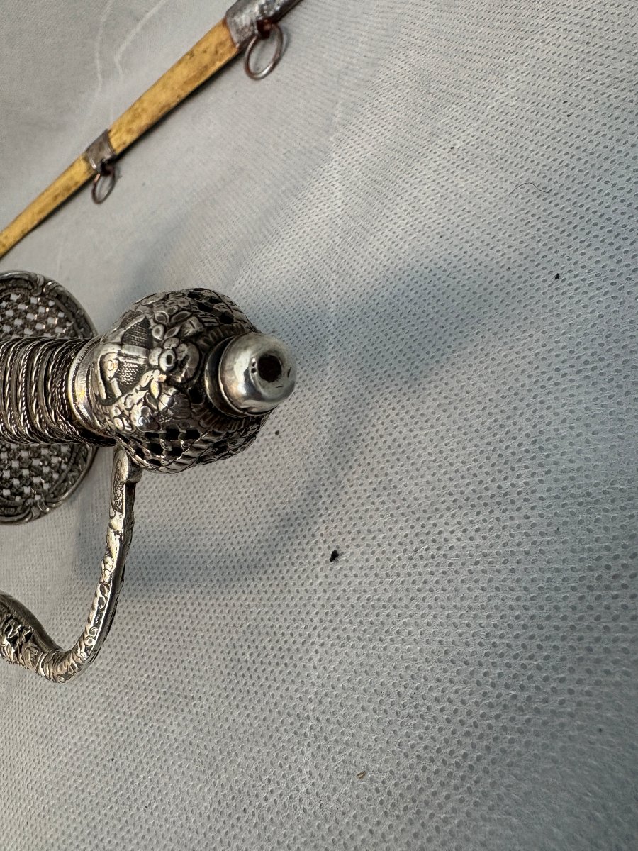 EPEE d'OFFICIER en ARGENT XVIII ème -photo-5