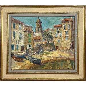   JOAQUIM FABRES  "vue de la ponche" ST TROPEZ