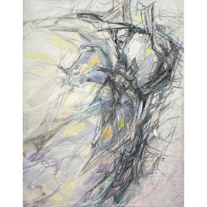 Painting On Canvas Marianne Fayol Exclaiming Salt 1970