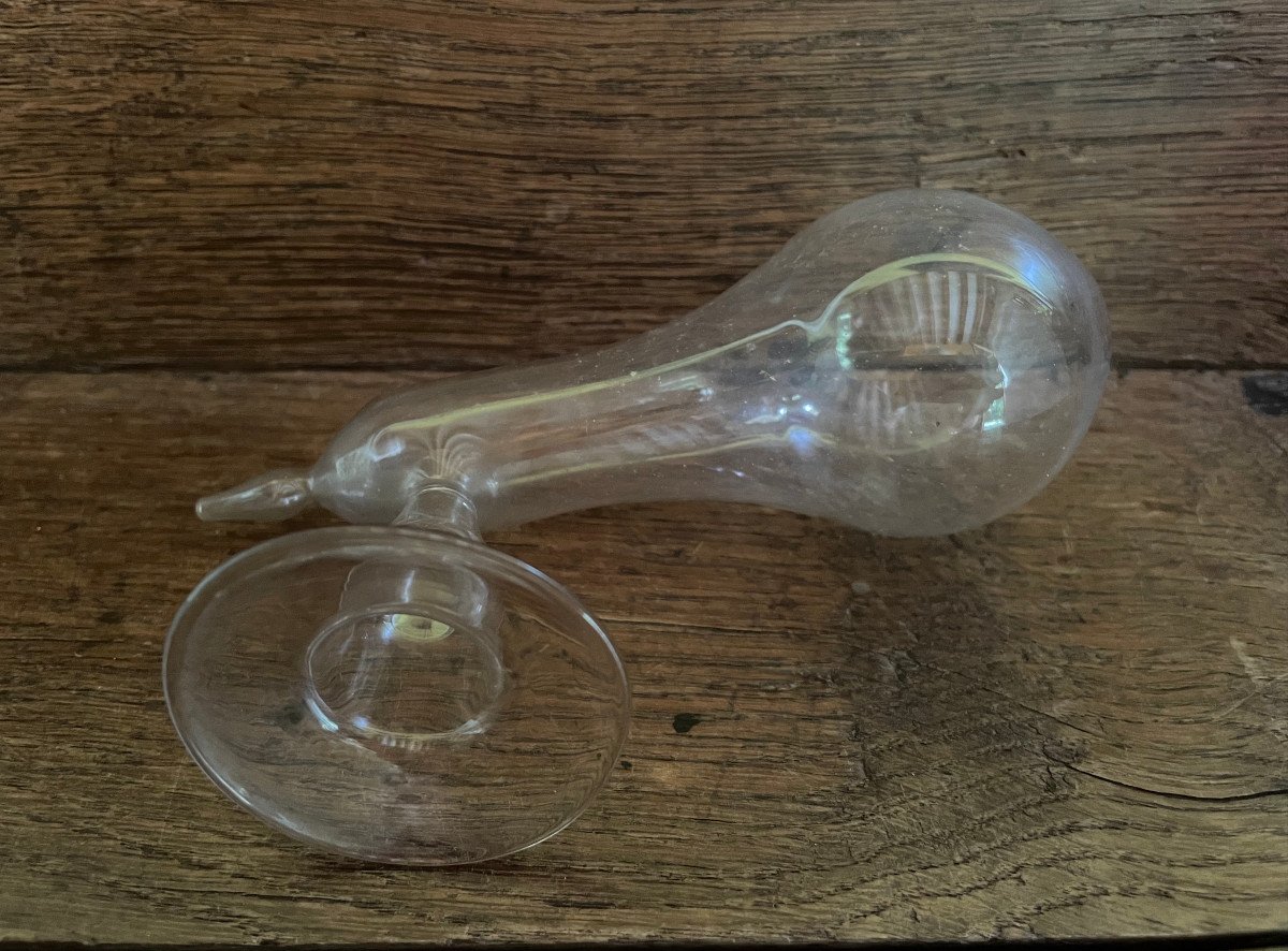 Blown Glass Breast Pump - XIXth Glassware-photo-4